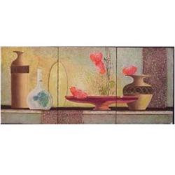 Vladimir Kravjansky (20th Century) CHUY SAN THEMINS, 1986, triptych, colograph, signed in pencil,...