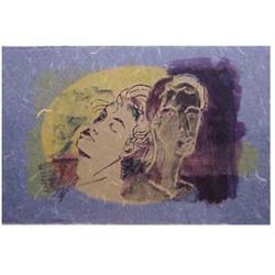 Robert Kushner (b. 1949) American NOCTURNE, 1988, color lithograph on blue and yellow Unryo paper...