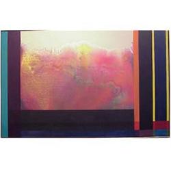 Ronnie Landfield (b. 1946) American ROSE OF SHARON, 1986, oil painting on canvas, 55 x 85", signe...