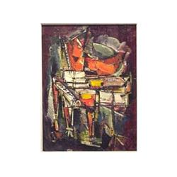Roger Lersy (b. 1920) French LECON DE MUSIQUE, 1957, oil painting on canvas, 24 1/2 x 18 1/4", si...