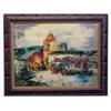 Image 1 : P. S. Lim (20th Century) Chinese MISSION, oil painting on board, 30 x 40", signed lower right, fr...