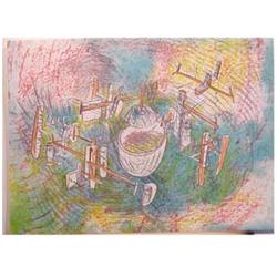 Roberto Matta (b. 1911) Chile INTERROGATION HAMAINE, color lithograph, signed in pencil, from the...