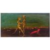 Image 1 : Andrei Medvedev (b. 1950) Russian NIGHT DANCE, 1990, oil painting on canvas, 19 1/2 x 39", signed...