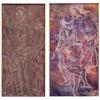 Image 1 : Afranio Metelli (20th Century) TWO FIGURES; THREE WOMAN, 1964, two watercolors, 11 x 6" & 9 x 4",...