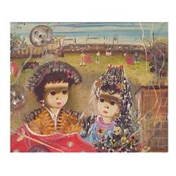 Moris (20th Century) TOREADOR'S CHILDREN, oil painting on canvas, 18 x 21 1/2", signed, framed. S...