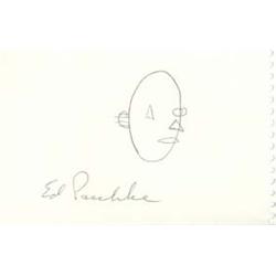 Ed Paschke (b. 1938) American HEAD, 1995, ink drawing on paper, 4 x 6", signed. $100/200...