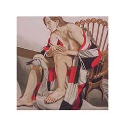 Philip Pearlstein (b. 1924) American HUNZINGER CHAIR AND WOODEN SWAN, 1995, color aquatint etchin...