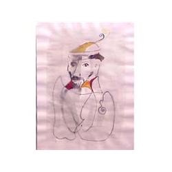 Premoli (20th Century) PORTRAIT OF MAN, 1982, watercolor on paper, 23 3/4 x 17 3/4", signed and d...