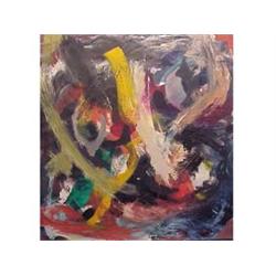 Reinhold (20th Century) UNTITLED, 1987, acrylic painting on canvas, 59 x 55 1/4", signed and date...