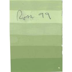 Alexander Ross (1909-1990) American GREEN, 1999, acrylic painting on paper, 6 x 4", signed and da...