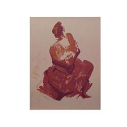 David Siqueros (1896-1974) Mexican SEATED FIGURE, color lithograph, signed in pencil, from the nu...