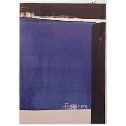 Pierre Soulages (b. 1919) French BLUE AND BLACK, color lithograph, signed in pencil, from the num...