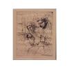 Image 1 : Jakob Steinhardt (1887-1967) German/Israeli COUPLE, etching, image 8 x 6 1/2", full margins, fram...