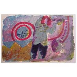 Theo Tobiasse (b. 1927) French L'HOMME ALA CRUCHE, color lithograph, signed in pencil, from the n...