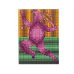 Victor Vasarely (1908-1997) Hungarian TENNIS, color screenprint, signed in pencil, from the numbe...