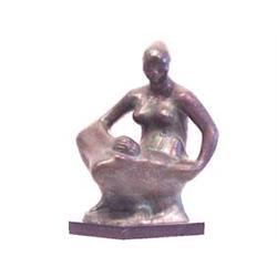 Alberto De La Vega (20th Century) Mexican SEATED WOMAN, 1966, cast bronze sculpture, from the num...