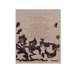 Esteban Vicente (b. 1904) American NOSTALGIA (from Twenty-One Etchings and Poems), 1960, etching...