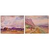 Image 1 : Joseph Weisman (1907-1977) American RURAL SCENES, a pair, each watercolor on paper, 8 x 10", sign...