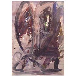 Klaus Zimmer (b. 1960) Austrian ABSTRACT #15, 1983, watercolor on paper, 34 x 24", signed and dat...