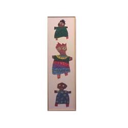 Folk & Outsider Art THREE FIGURES, three painted cut-out figures, 12 x 8", 21 x 12" & 14 x 10", a...