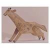 Image 1 : Folk & Outsider Art GIRAFFE, carved wood sculpture with ink highlights, 12" long & 8" high. Start...