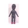 Image 1 : Folk & Outsider Art BLACK FIGURE WITH RED SHOES, hand painted carved wood sculpture, 13 1/2" high...