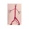 Image 1 : Folk & Outsider Art RED DEVIL, hand painted carved wood sculpture, 31" high & 19" wide. $200/400...