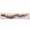 Image 1 : Folk & Outsider Art FOOTED SERPENT, hand painted carved wood sculpture, inscribed "O.L.S.", 42" l...