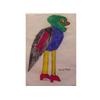 Image 1 : Folk & Outsider Art Cher Shaffer, BIRDMAN, color pastel on paper, 22 x 15 1/2", signed, framed. $...