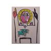 Image 1 : Folk & Outsider Art Cher Shaffer, WOMAN WITH BIRD HANDS, color pastel on paper, 30 x 22" signed l...