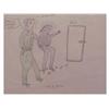 Image 1 : Folk & Outsider Art D. Hall, A DRUNK, color pencil drawing on paper, 10 x 13", signed, framed. St...