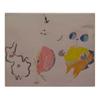 Image 1 : Folk & Outsider Art Faith , THREE FIGURES, watercolor on paper, 9 1/4 x 11 1/2", signed lower rig...