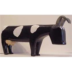 Folk & Outsider Art Garland & Minnie Adkins, GOAT, 1991, hand painted carved wood sculpture, sign...