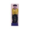 Image 1 : Folk & Outsider Art Hugo Sperger, STANDING MAN WITH CAP, 1987, hand painted carved wood sculpture...
