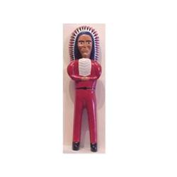 Folk & Outsider Art Leroy Lewis, INDIAN CHIEF, 1989, hand painted carved wood sculpture, signed a...