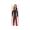 Image 1 : Folk & Outsider Art Leroy Lewis, INDIAN BRAVE WITH GREEN SHIRT, 1989, hand painted carved wood sc...