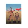 Image 1 : Folk & Outsider Art Randy Lee White, STANDARD BUFFALO HUNT, color lithograph, signed in pencil, f...
