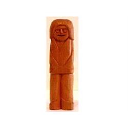 Folk & Outsider Art Reverend Herman Lee Hayes, STANDING MAN, 1981, carved wood sculpture with hid...