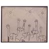 Image 1 : Folk & Outsider Art Tellosa, RAISED ARMS, 1962, ink drawing on paper, 7 x 9", signed and dated, f...