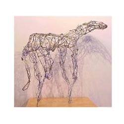 Folk & Outsider Art HORSE, wire sculpture, 21" high & 26" long & 9" wide. Starting bid $20...