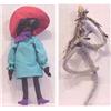 Image 1 : Folk & Outsider Art FEATHERED MONKEY, mixed media sculptural doll, 33" high; Together with RAG DO...
