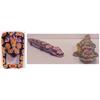 Image 1 : Folk & Outsider Art BEADED LIZARDS, two bead covered carved wood sculptures, 18 1/2 & 13 1/2" lon...