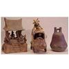 Image 1 : Folk & Outsider Art Ernesto Duran, Mayan style vessel with scrafitto design, signed, 8 1/2" high,...