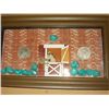 Image 1 : Western Theme Shadow Box size approx 14" x 8" x H2"