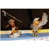 Image 1 : 2-Pewter Figurines Proud Warrior & Eagle Dancer Pewter figurines signed by the artist Approx 5" tall