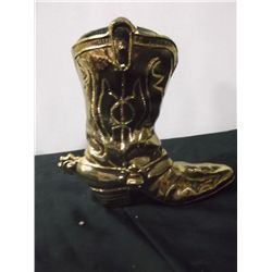 Brass Cowboy Boot with Spur