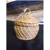 Image 1 : Handmade Indigenous Basket 4 ¼” x 3 ½” A vintage used round basket and still useable. It’s probably