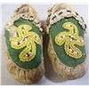 Image 1 : Pair Baby Native American Moccasins Beaded Baby Moccasins approx. 4" Long