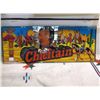 Image 1 : Bally slot Machine Front Glass "Chieftain" 2tc approx 20.5 x 8 - bright & beautiful