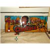 Image 2 : Bally slot Machine Front Glass "Chieftain" 2tc approx 20.5 x 8 - bright & beautiful